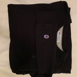 Oversized black crew neck sweater sweatshirt